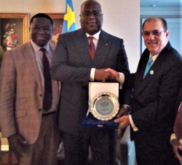IHRC delegation Presentated a Human Rights Award to the President of DR Congo, H.E  Félix Tshisekedi